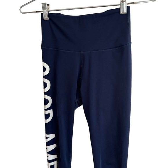 Good American The Core Power Legging, Navy w/ Side Logo, Size 0 (XS) - Picture 5 of 10